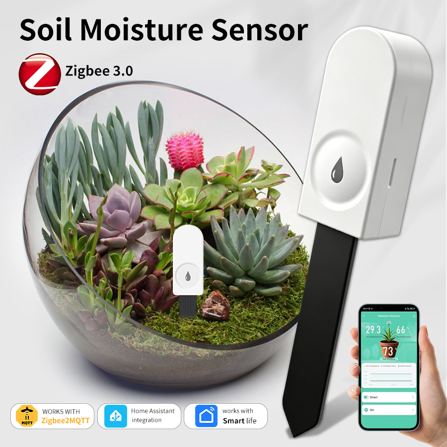 Smart Garden Zigbee - Sensor Kelembaban Tanah ZigBee Pintar, Pengukur