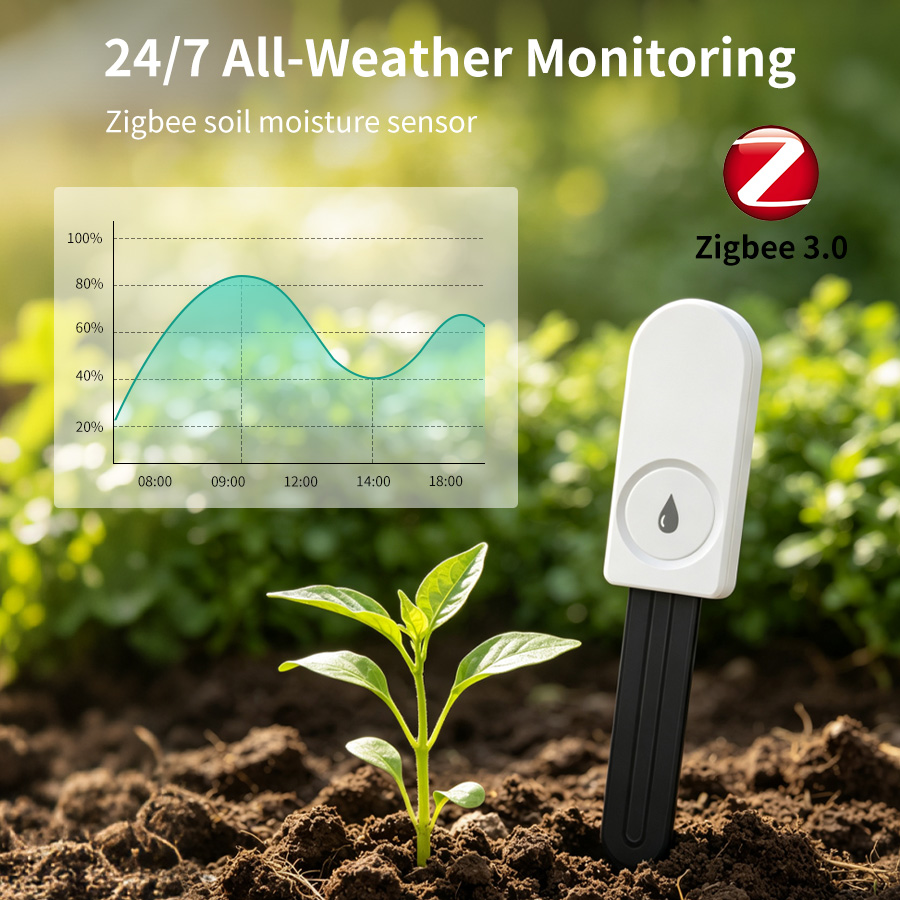 Smart Garden Zigbee - Sensor Kelembaban Tanah ZigBee Pintar, Pengukur