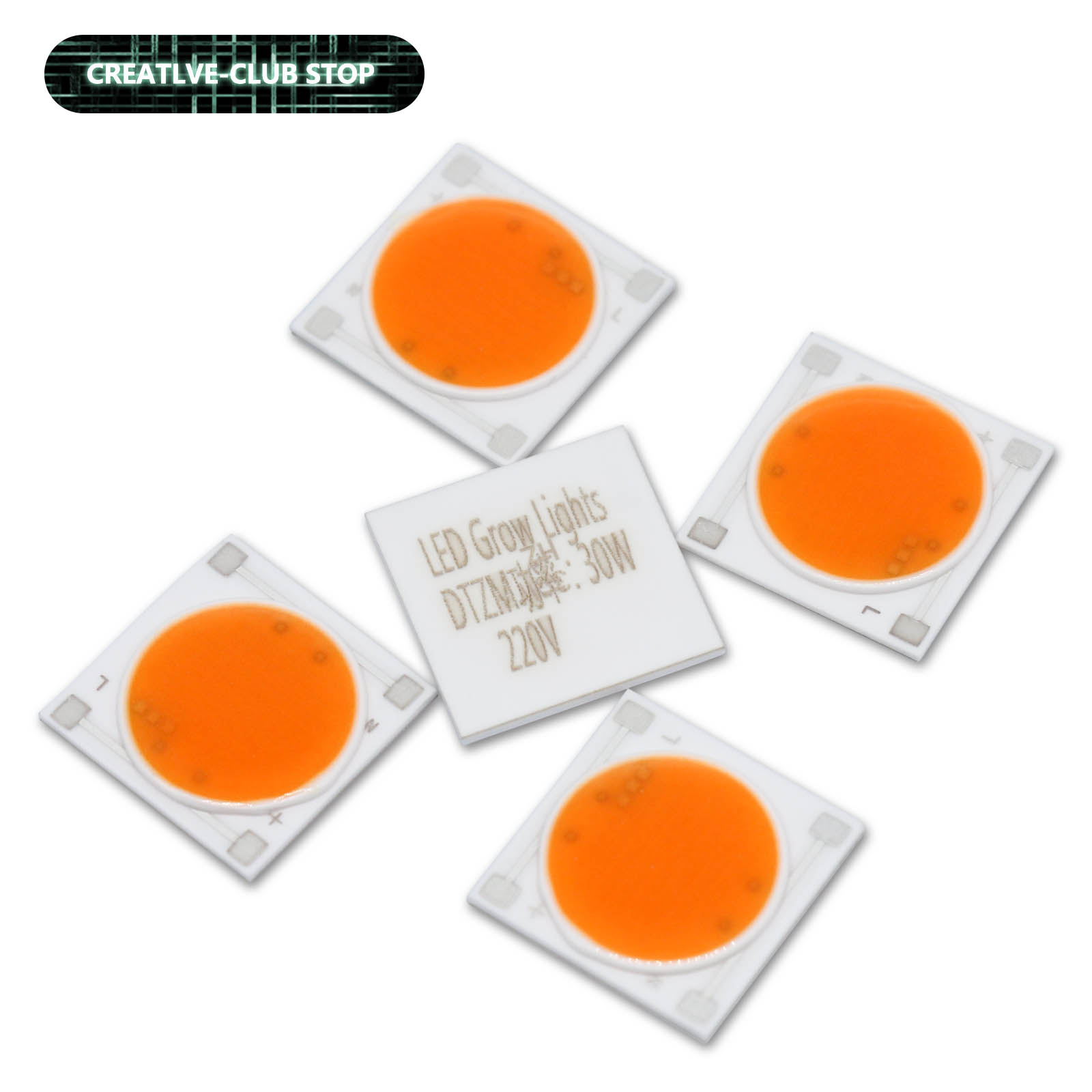 Plant Grow Light Full Spectrum - 5 buah Chip COB LED dasar