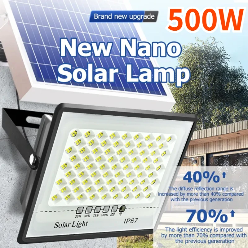 Smart Garden Solar Lights - Lampu tenaga surya 500W, lampu dinding