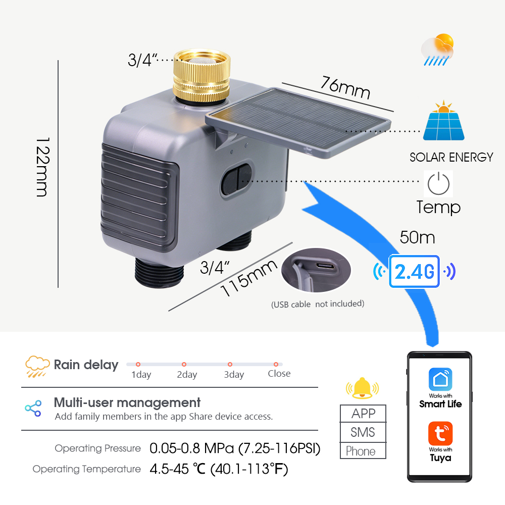 Tuay Smart Solar Timer Penyira - Smart Garden Zone ulasan dan harga
