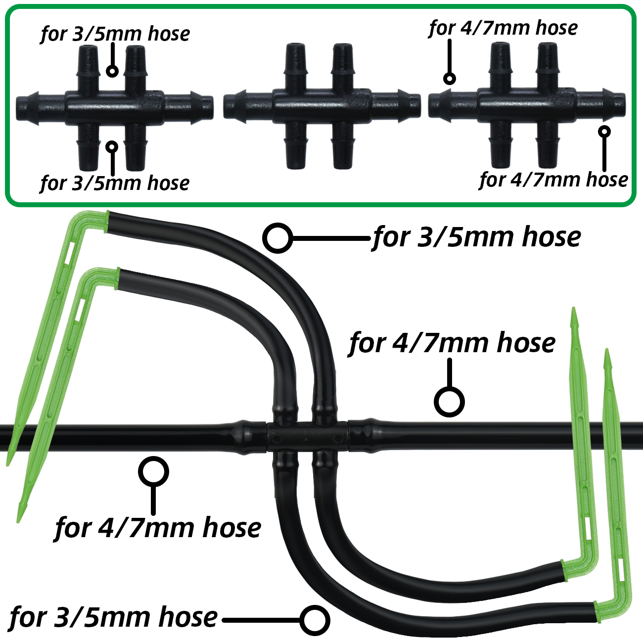 KESLA Taman 4/7Mm untuk 3/5Mm  - Smart Garden Project ulasan dan harga