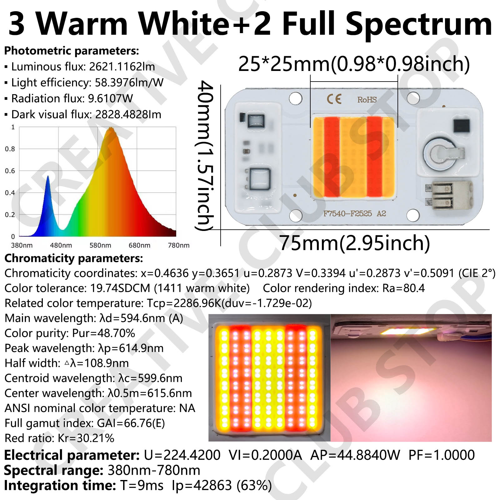 50W LED CIP COB pengelasan Gra - Plant Grow Light Full Spectrum ulasan dan harga