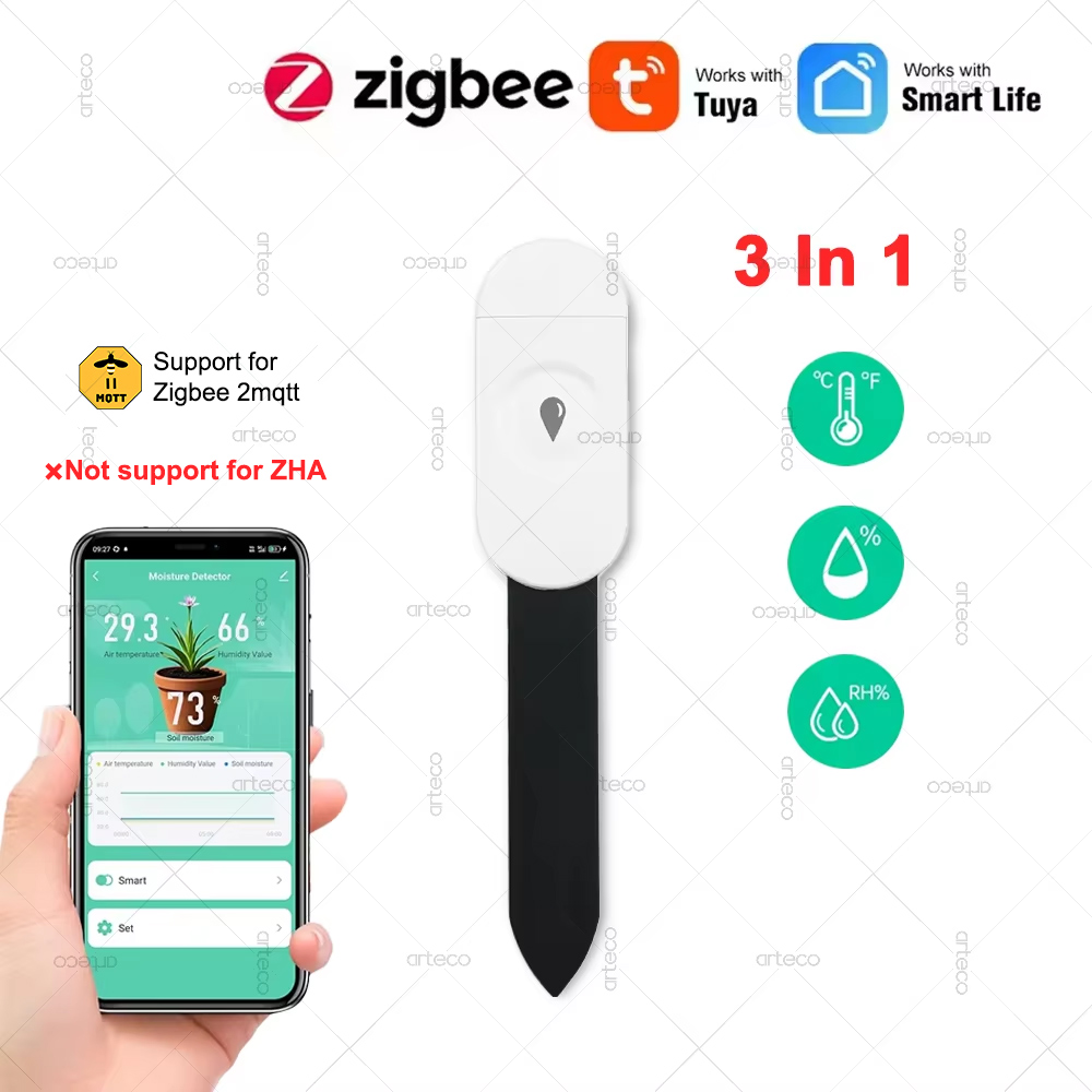 Tuya Zigbee Detektor Kelembapa - Smart Garden Zigbee ulasan dan harga