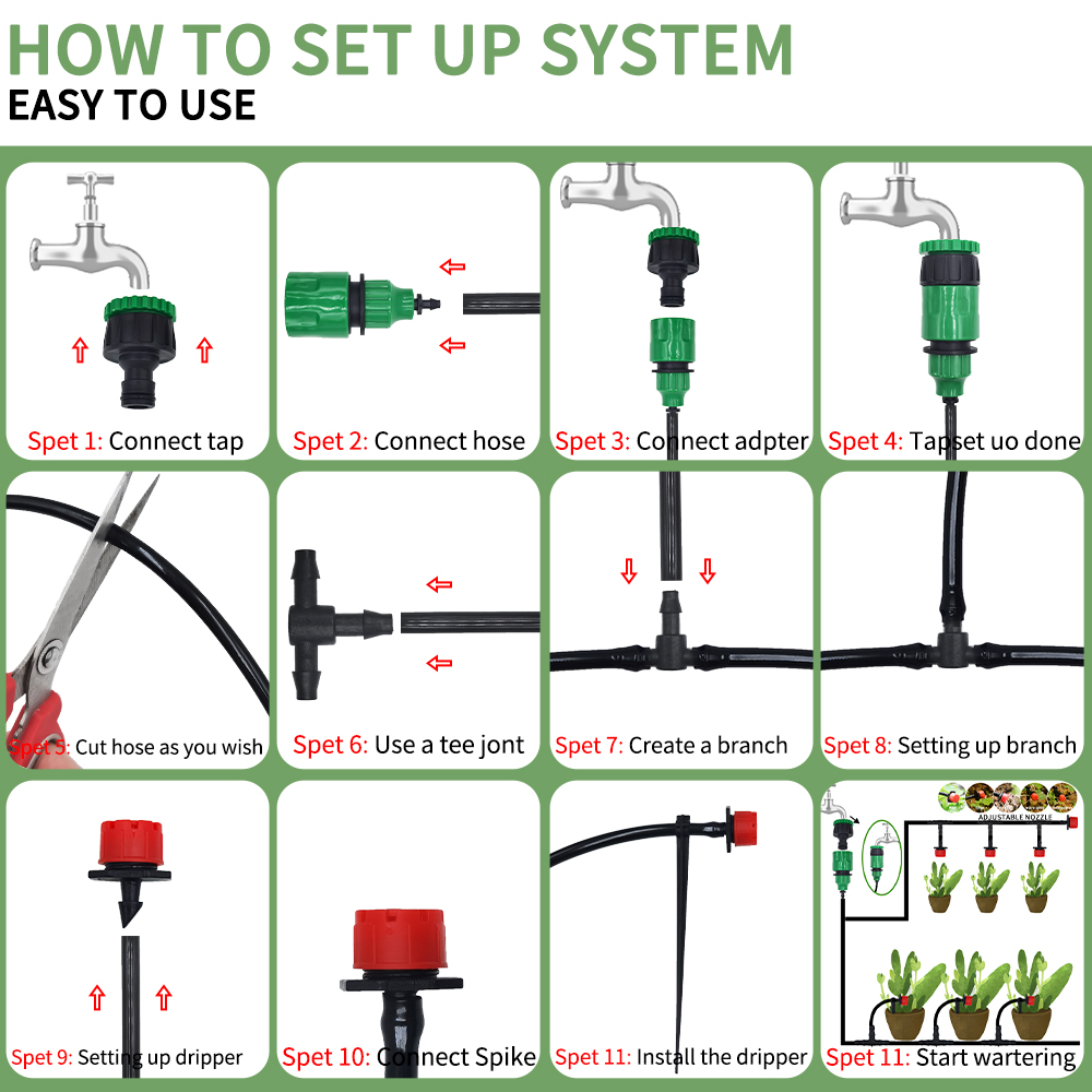 Sistem irigasi tetes mikro por - Smart Garden Project ulasan dan harga